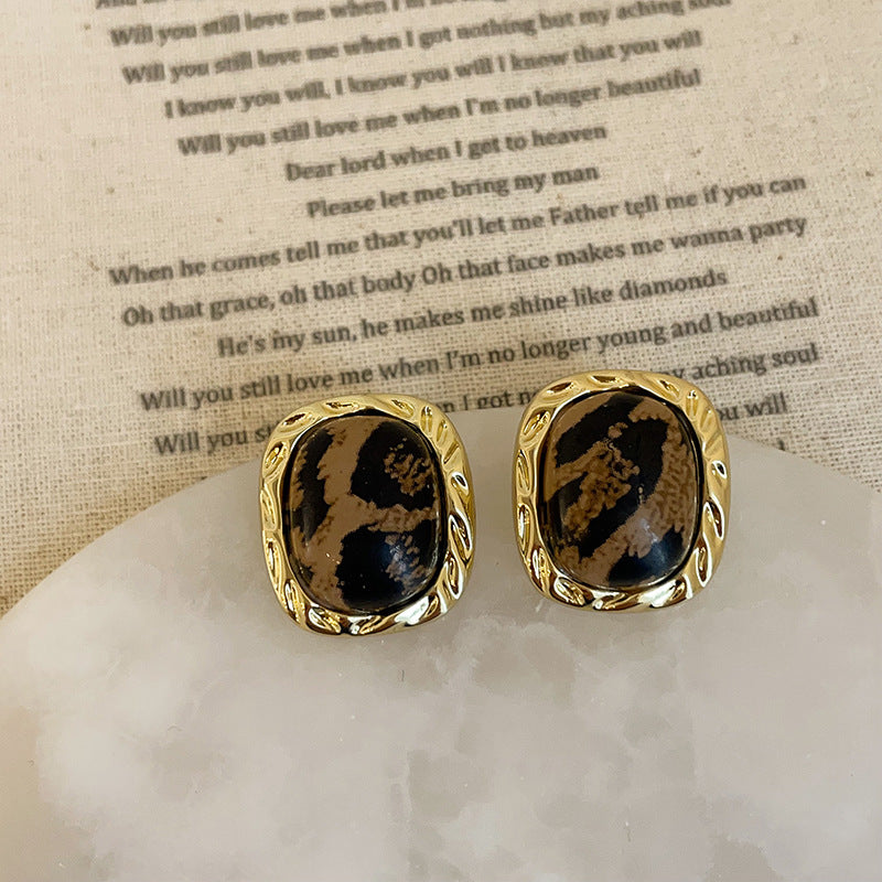 Women's Print Resin For Retro Affordable Luxury Fashionable Earrings
