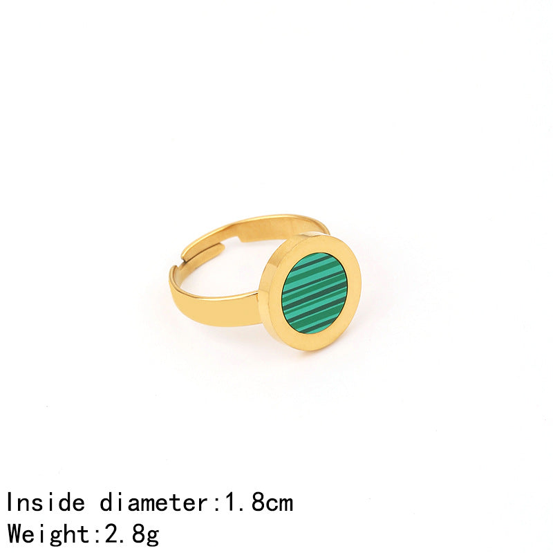 Women's Fashion Simple Stainless Steel Open Geometric Rings