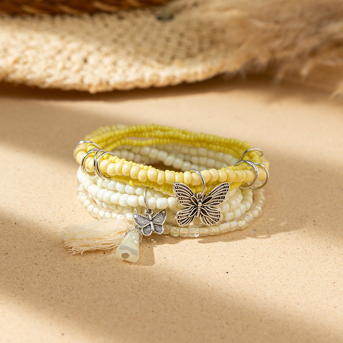 Style Bohemian Bead Design Sense Niche Contrast Bracelets