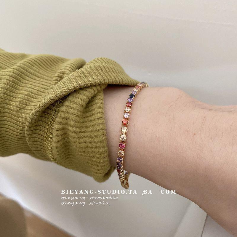 Women's Design Retro Colorful Crystals High-grade Temperament Bracelets