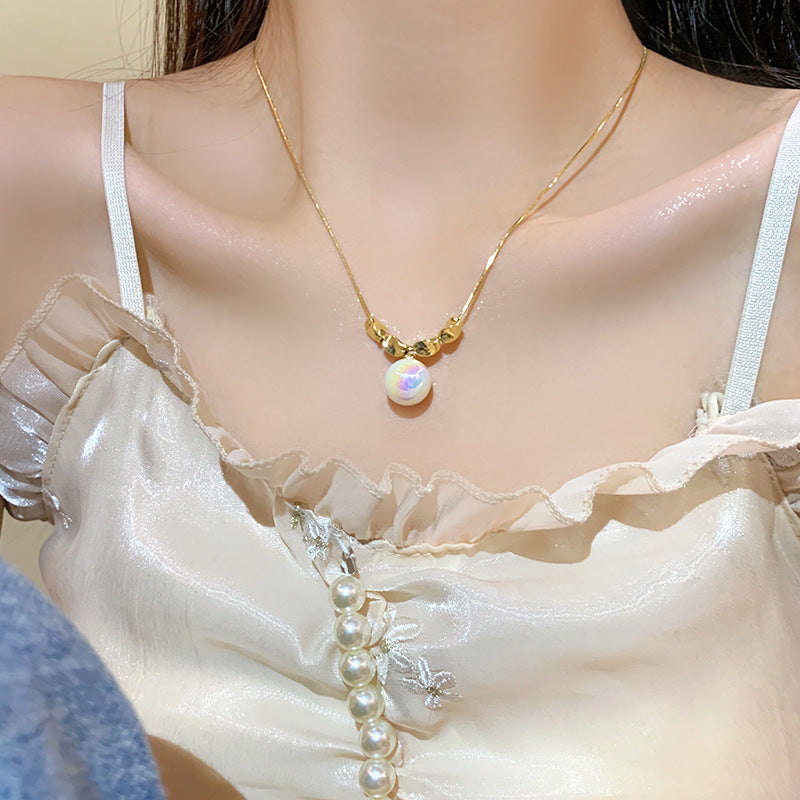 Women's Attractive Fashionable Pearl Clavicle Love Necklaces