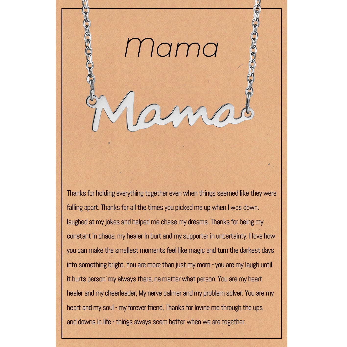 Cool Stainless Steel Gold Mother's Day Necklaces