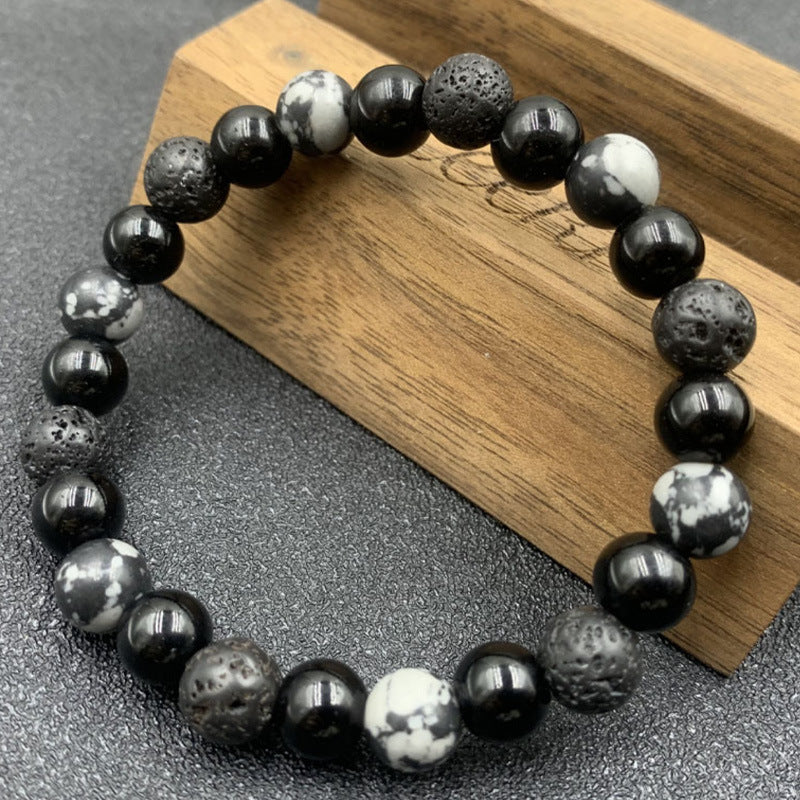 Domineering For Boyfriend Map Flame Stone Tigereye Bracelets