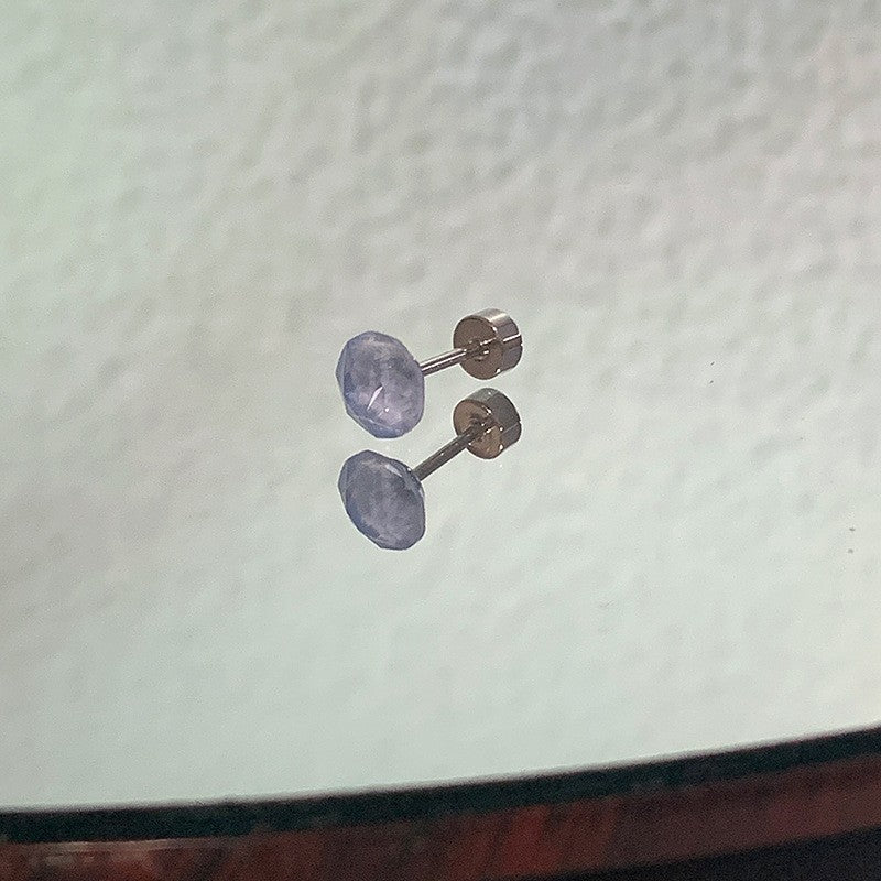 Titanium Steel Niche Super Flash Ear Bone Pin Small Earrings