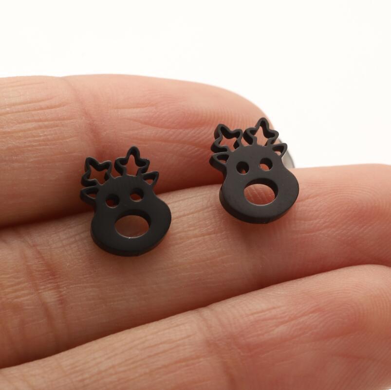 Accessories Stainless Steel Bear Elk Snake Bird Earrings