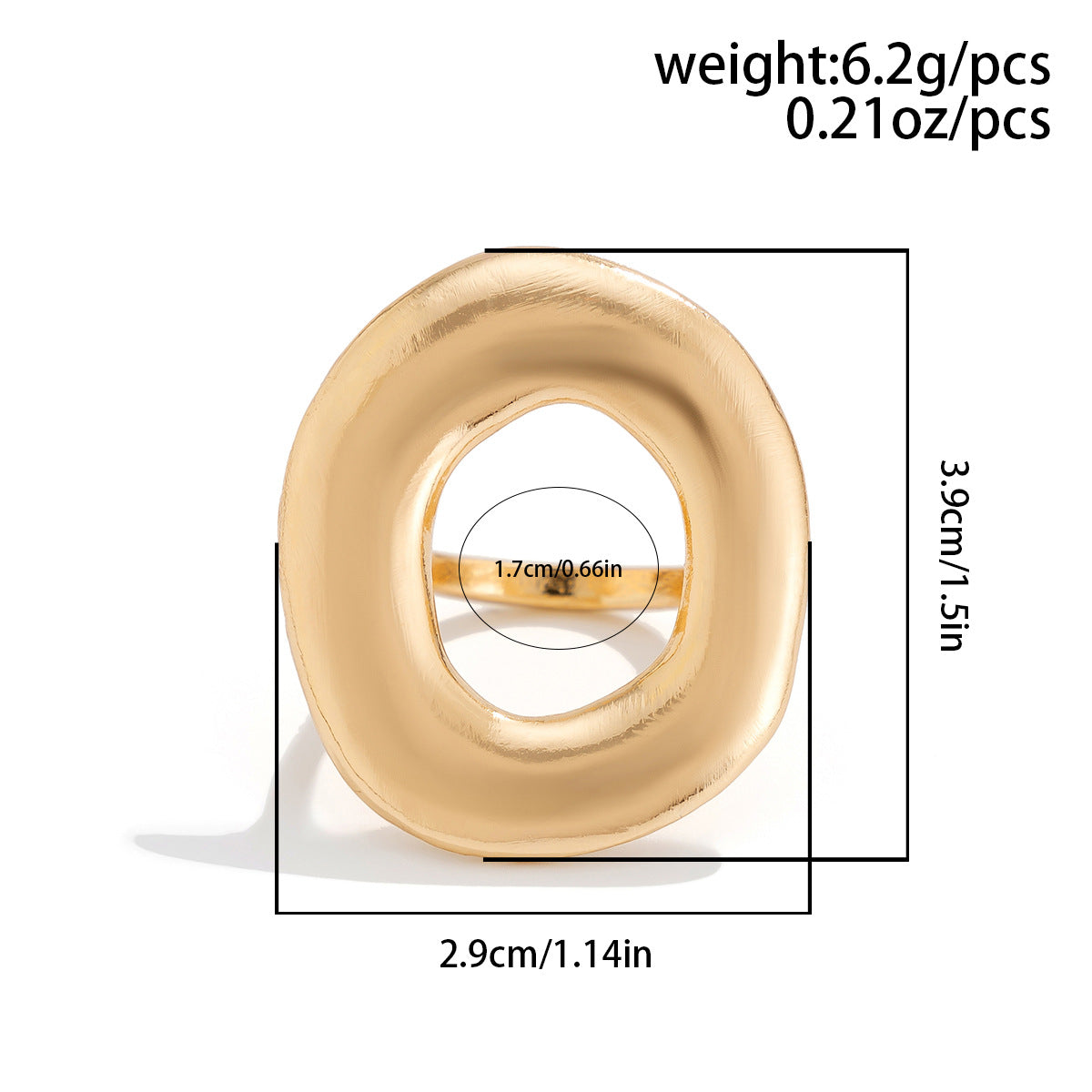 Style Metal Irregular Water Drop Petal Rings