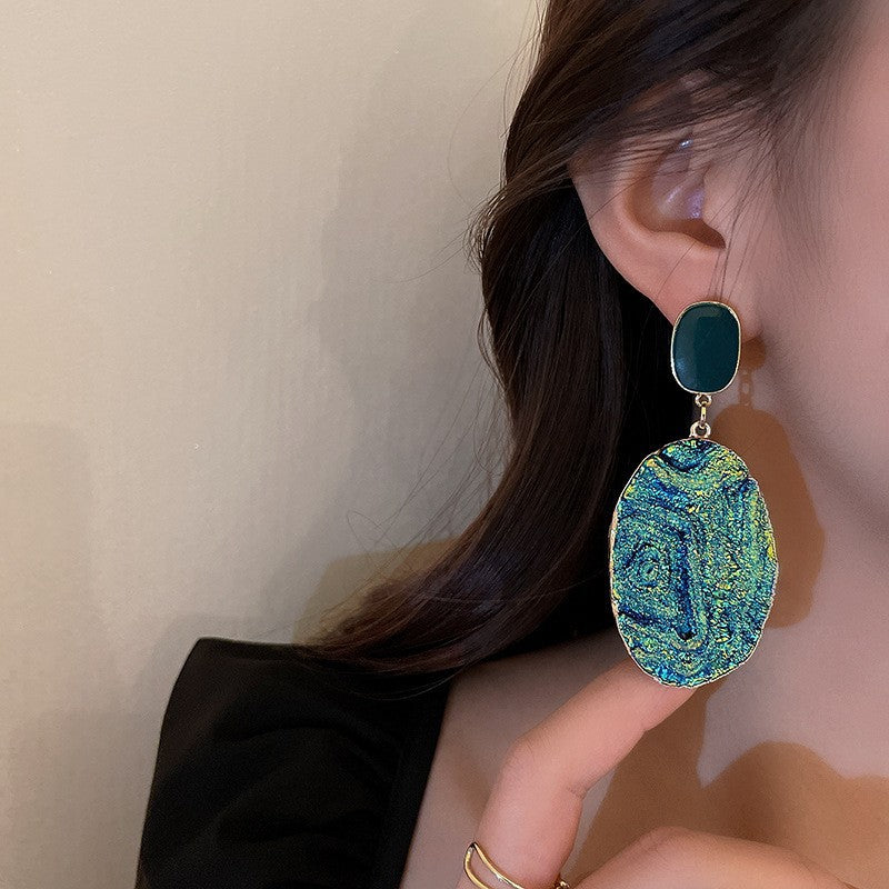 Needle Geometric Irregular Personality Trendy Style Retro Earrings