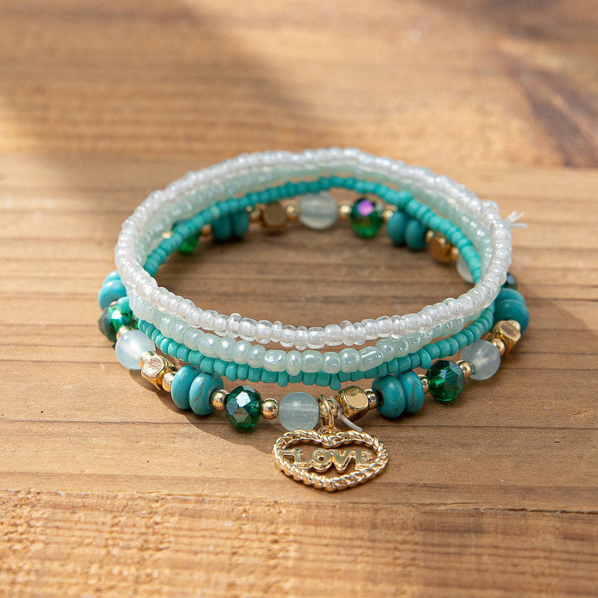 Style Bohemian Bead Design Sense Niche Contrast Bracelets