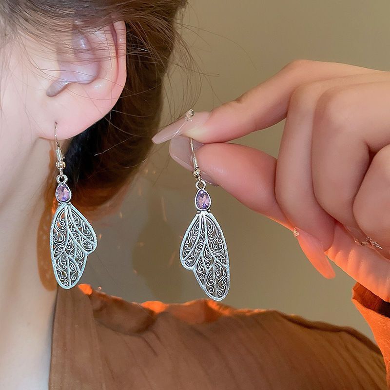 Needle Transparent Resin Geometric Simple High Earrings