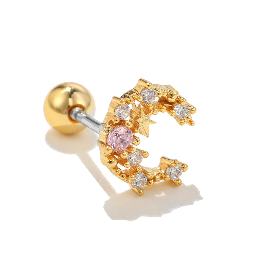 Flower Ear Bone Stainless Steel Thin Rings