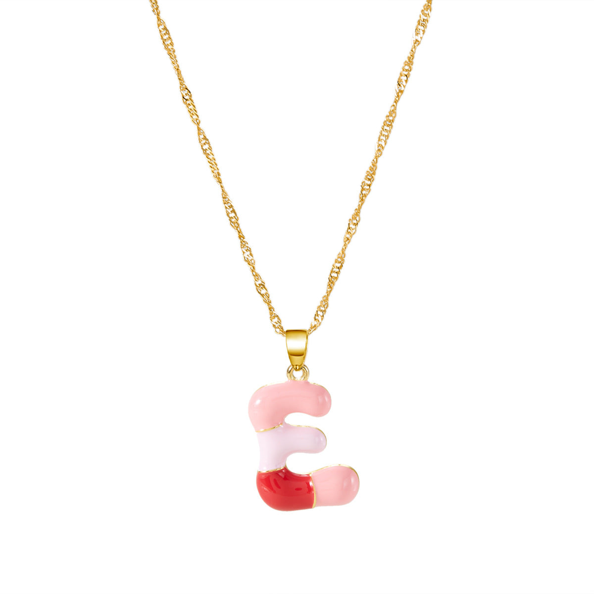 Letter Fashionable Dopamine Color Bubble Clavicle Necklaces