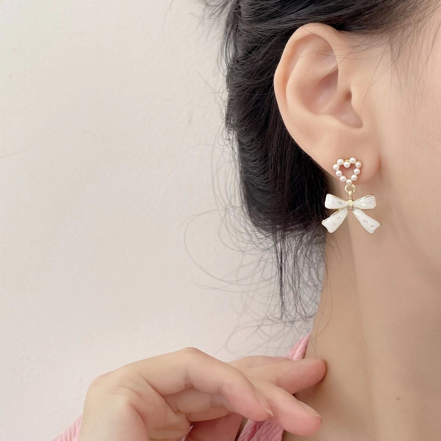 Shell Bow Love Tide Niche Design High-grade Female Earrings