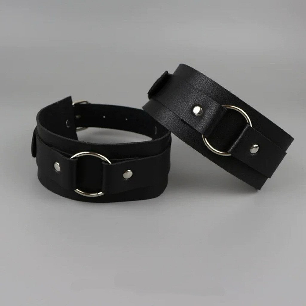 Men's Shirt Sports Sleeve Arm Band Guard Strap Black Collar Rings