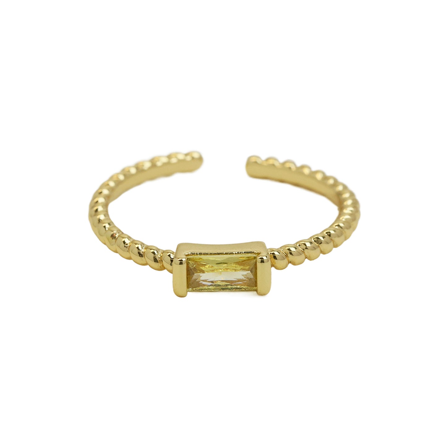 Square December Birthday Stone Simple Fashion Rings