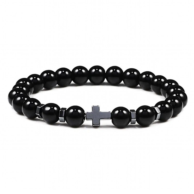 Stone Volcano Tigereye White-barked Pine Haematite Bracelets