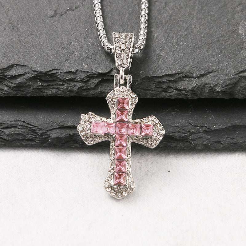Full Diamond Cross Zircon Hip Hop Necklaces