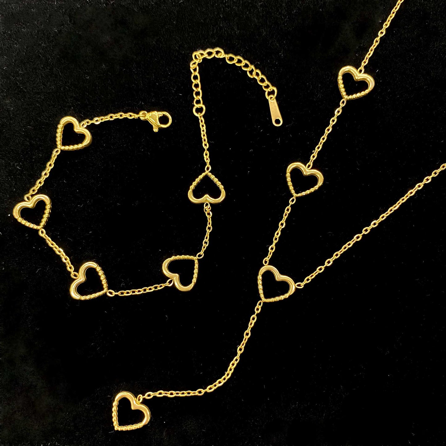 Stainless Steel Gold Combination Not Easy To Fade Light Luxury Jewelry Set