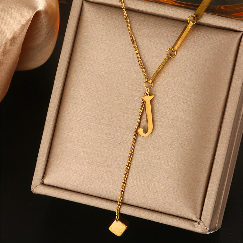 Clavicle Chain Female Letters Do Not Fade Simple High Necklaces