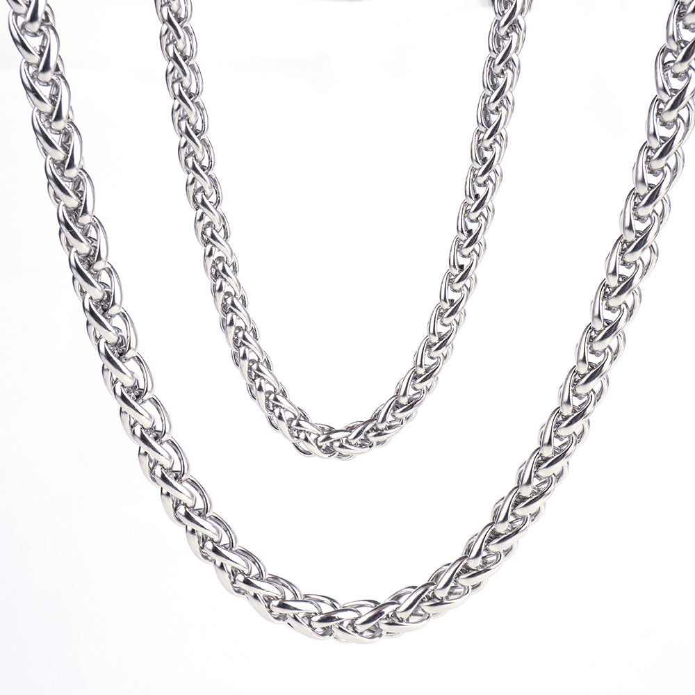 Men's Flower Basket Clavicle Chain Fashion Titanium Hip Hop Personality Necklaces