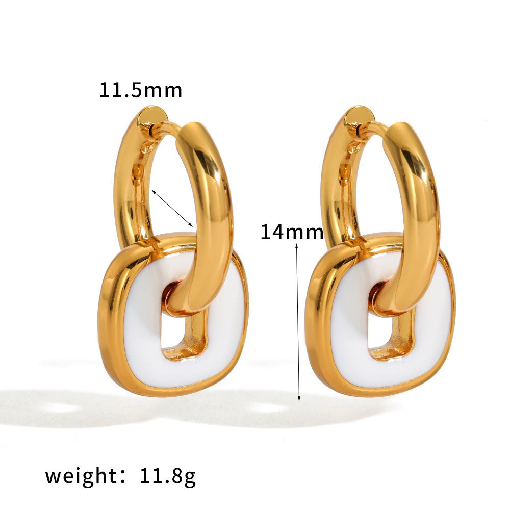 Steel Fashionable Elegant High-grade Love Titanium Earrings