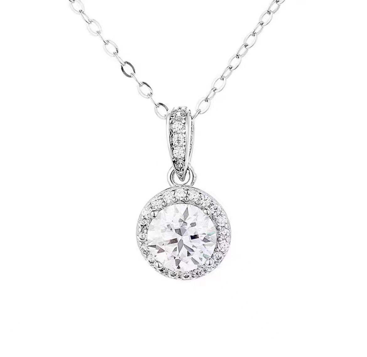 Women's Sier Round Clavicle Chain Fashion Simple Necklaces