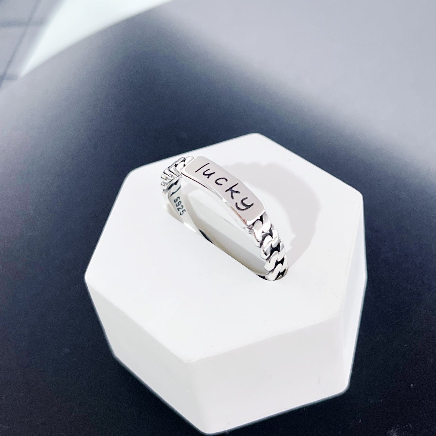 Women's Sier Korean Style Lucky Simple Good Rings