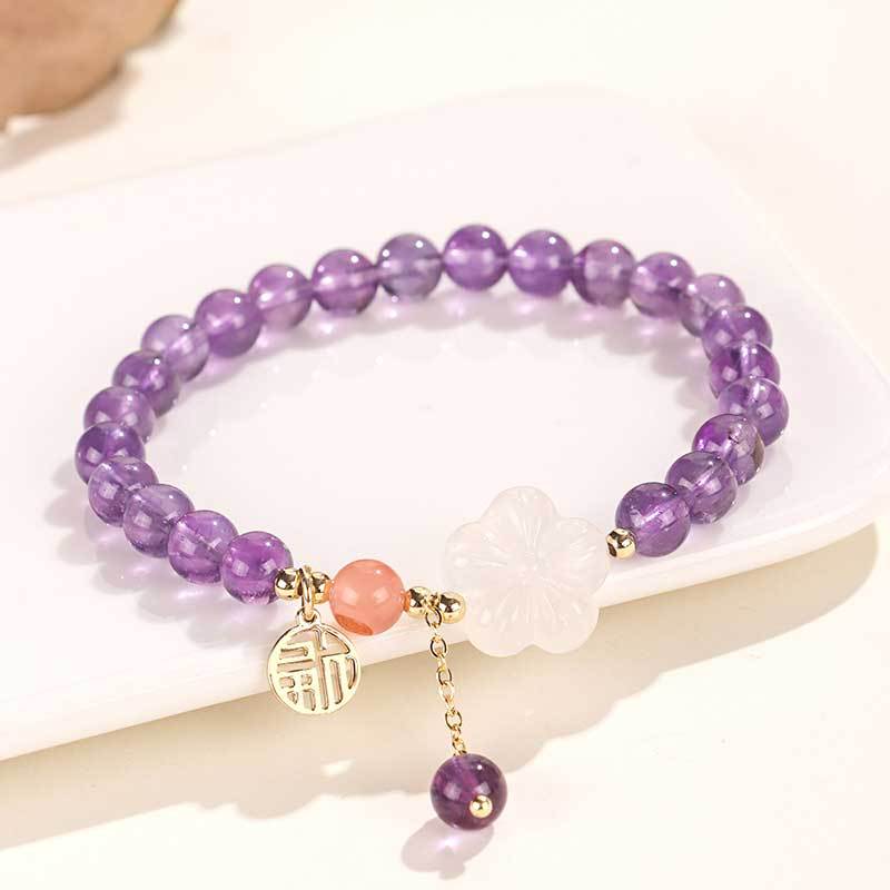 Pearl Amethyst Series Beaded Female Niche High Sense Bracelets