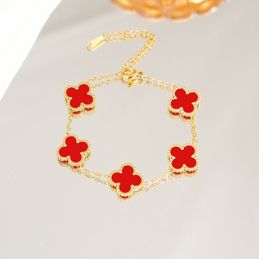 Clover Light Luxury High-grade Female Hand Bracelet
