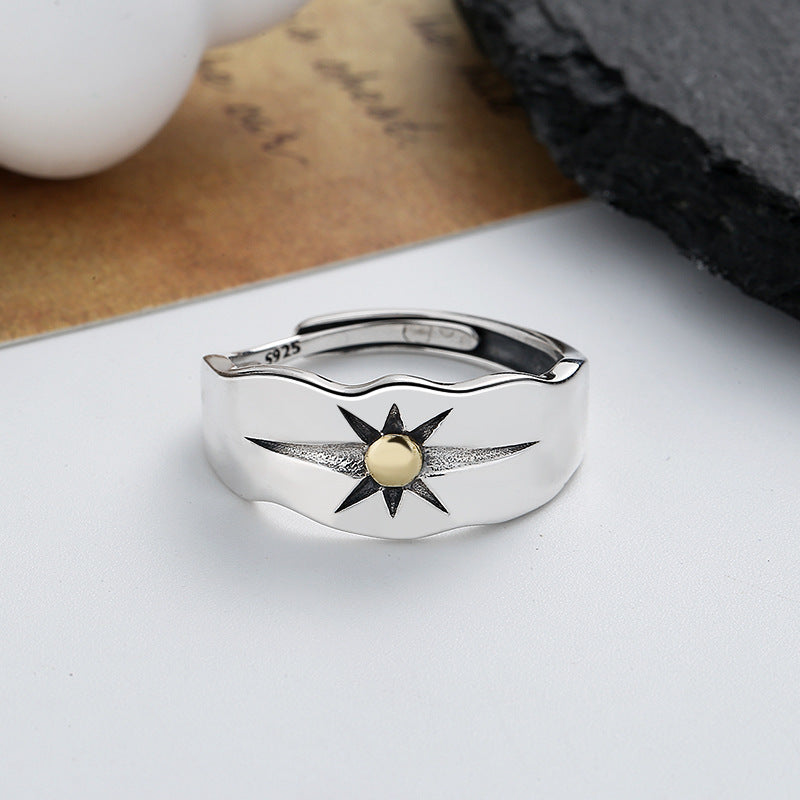 Women's & Men's Sterling Sier Creative Style Indian Sun Rings