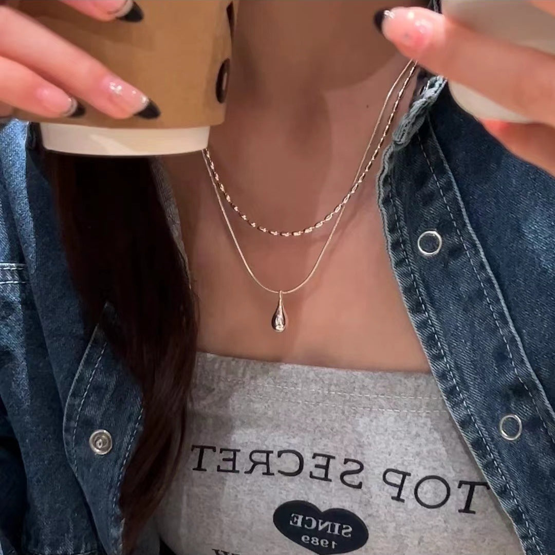 Women's Water Drop For Niche Design Trendy Advanced Everyday Fashion Simple Pendants