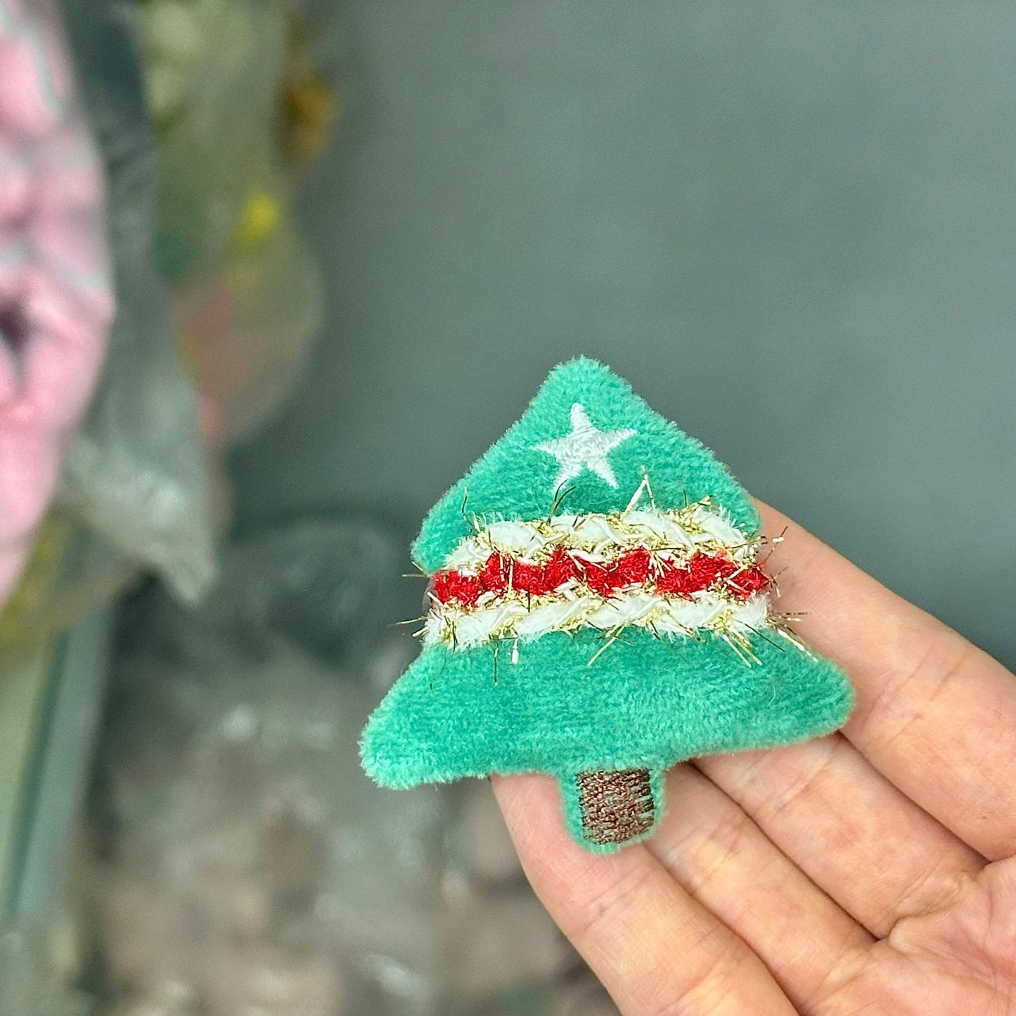 Christmas Brooch Plush Doll Santa Claus Snowman Elk Cartoon Jewelry Accessories