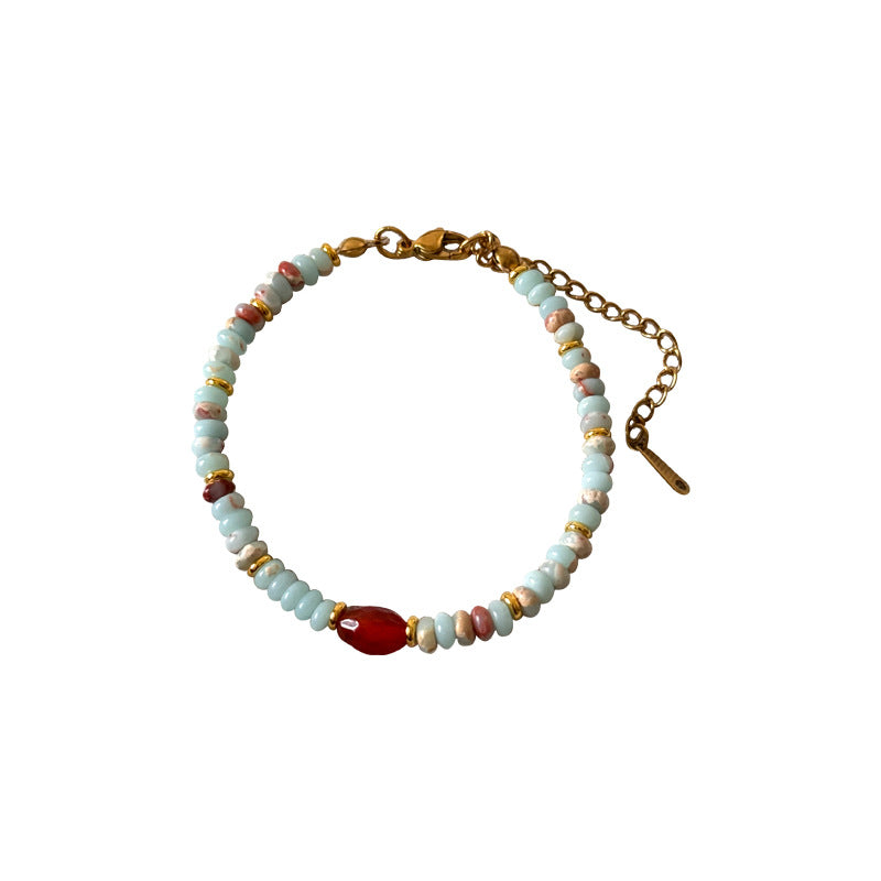 Pearl Stone Colorful Beaded Niche Retro Affordable Luxury Bracelets