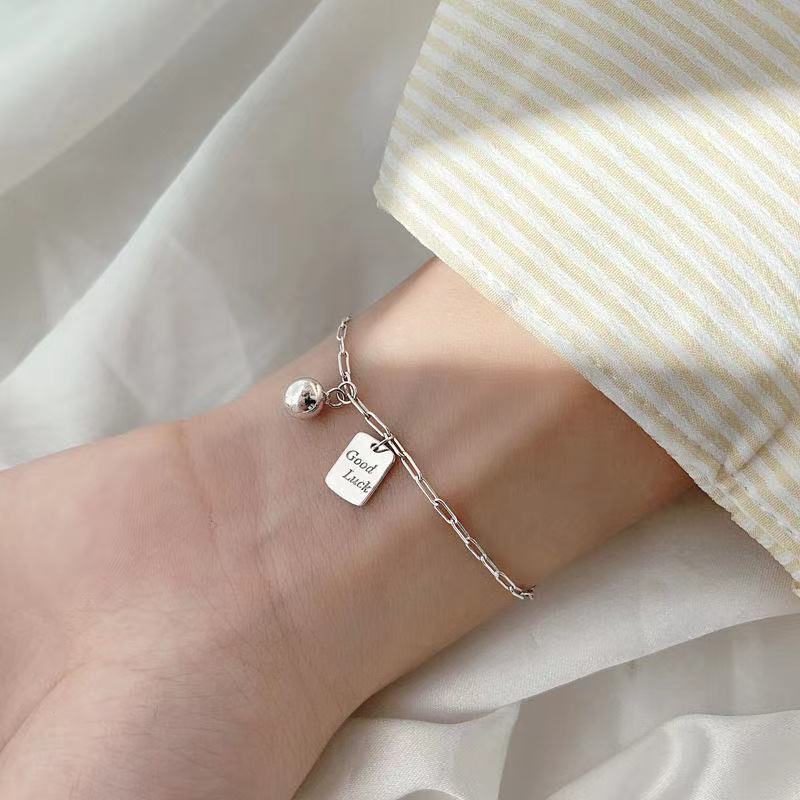 Women's Square Plate Ball Korean Simple Girlfriends Bracelet