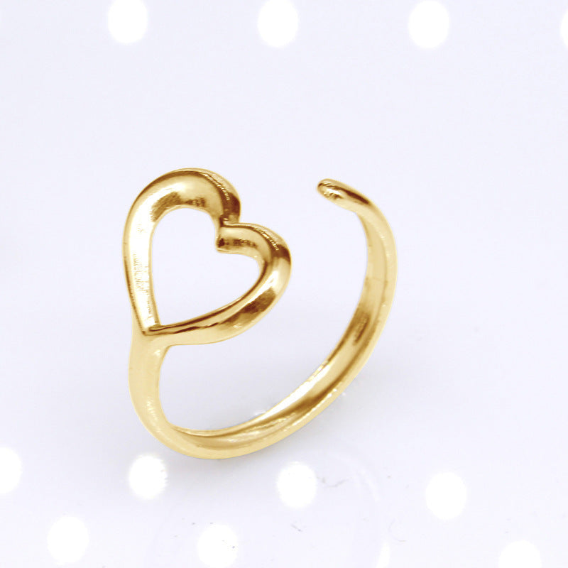 Women's & Men's Open Ornament Shaped Adjustable Stainless Steel Rings