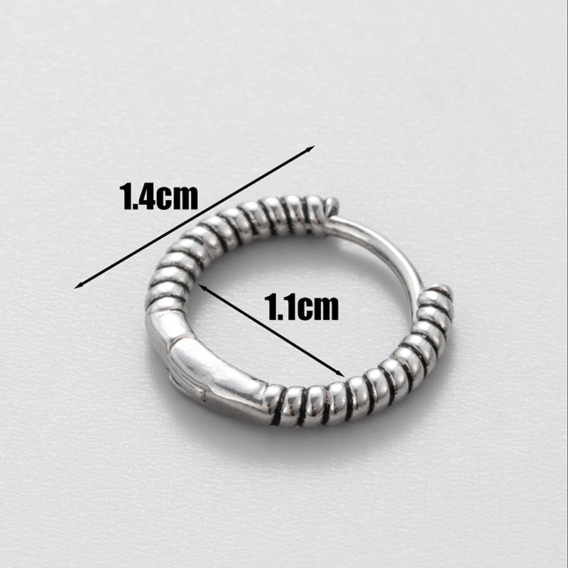Men's Stainless Steel Casting Skull Totem Trendy Retro Earrings