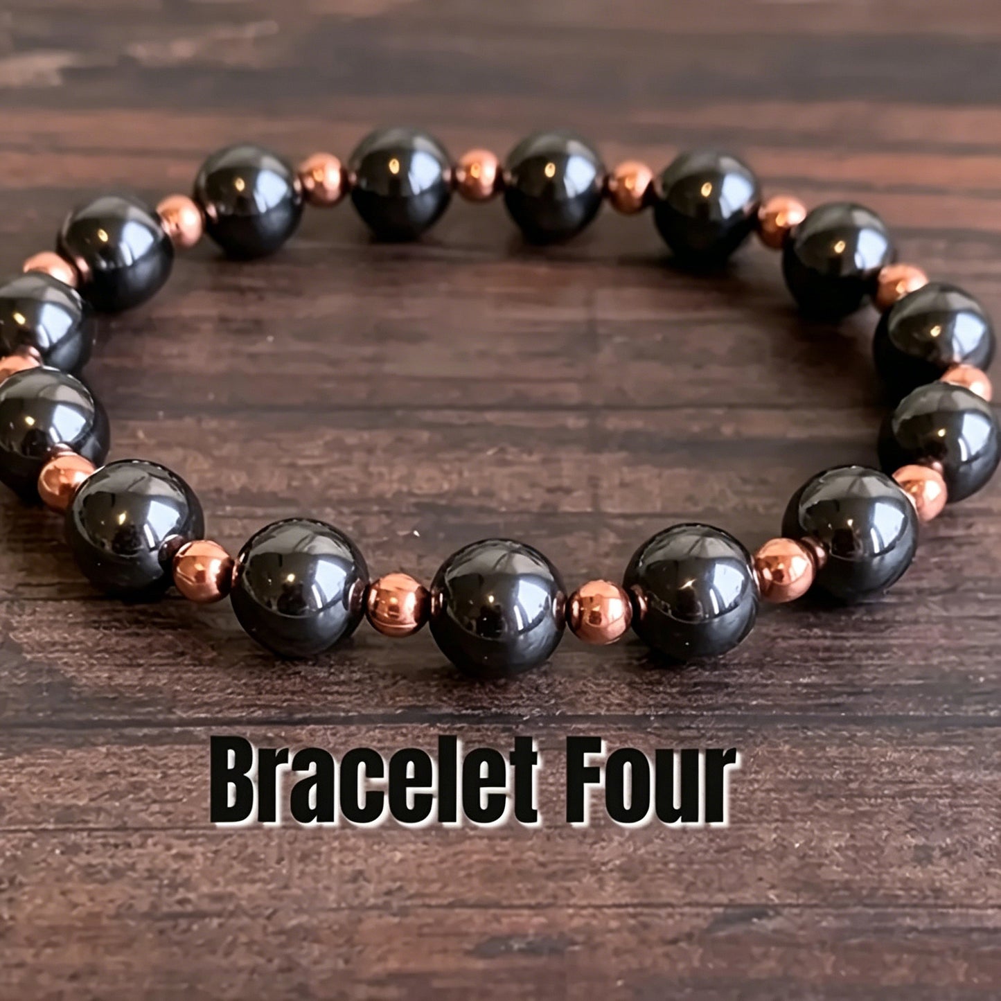 Haematite Small Golden Beads Copper Bead Artificial Beaded Personality Bracelet