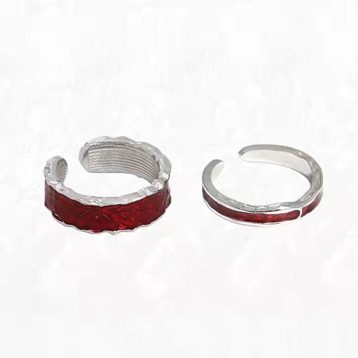 Women's & Men's Design Epoxy Open-end Personality Cold Style Rings