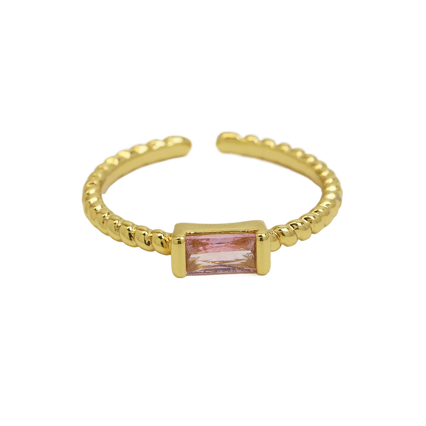 Square December Birthday Stone Simple Fashion Rings