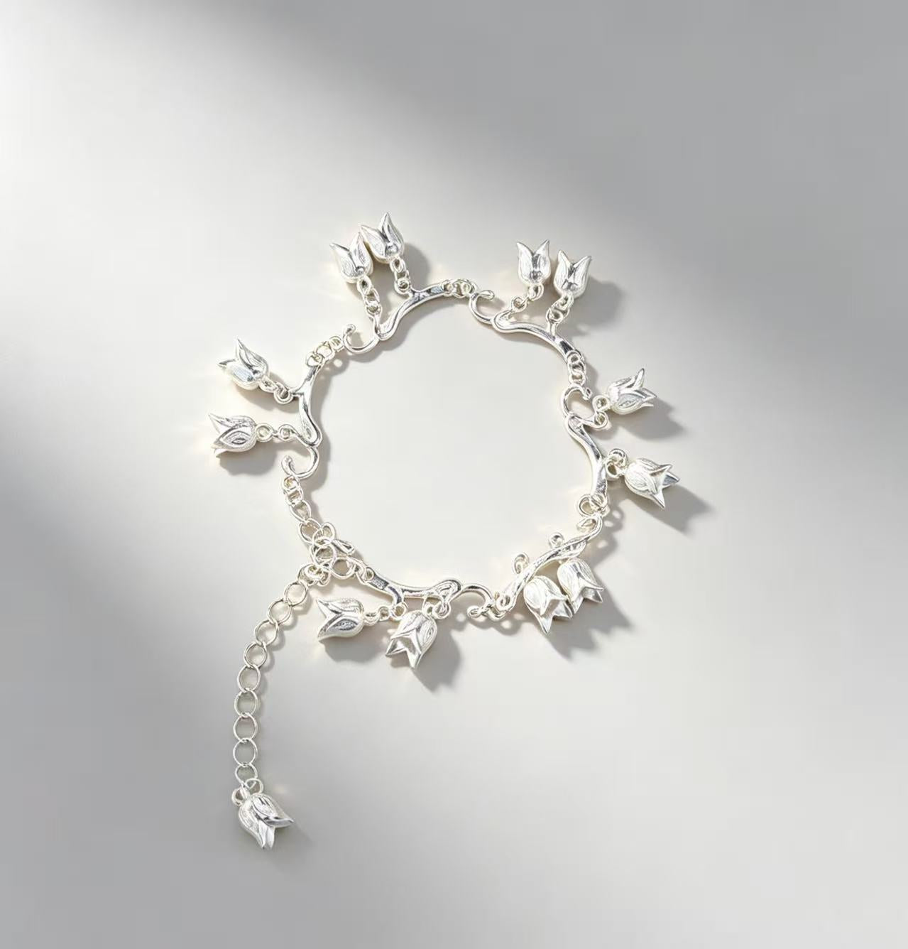 Flower Ancient High Sense Graceful Tassel Niche Bracelet
