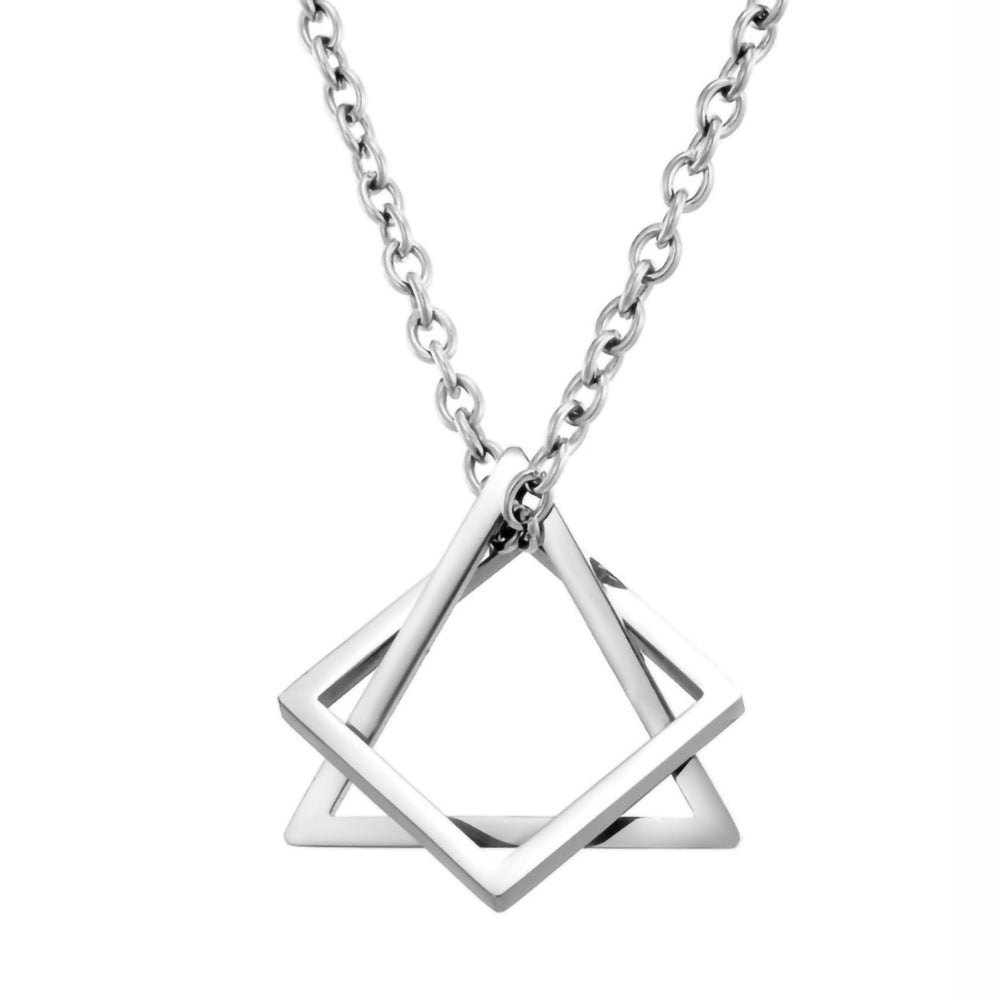 Women's & Men's Sweater Geometric Triangle Chain High-grade Suit Couple Necklace