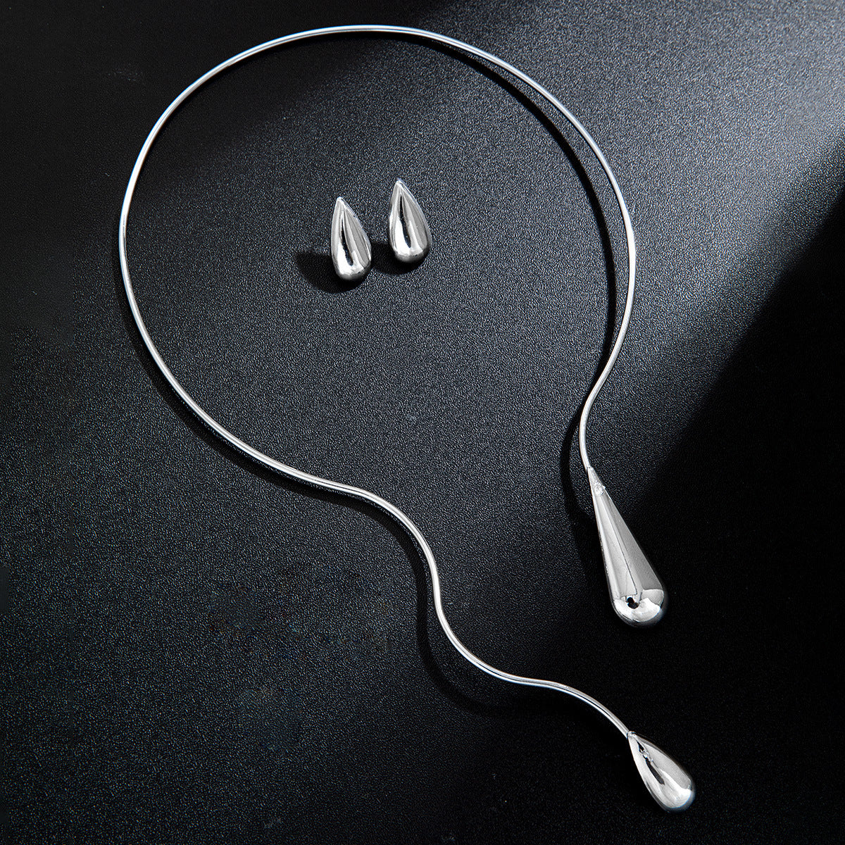 Exaggerated Personalized Minority Water Drop-shaped Irregular Rings
