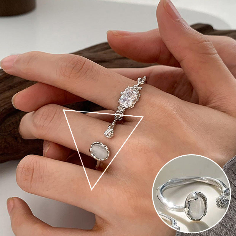 Korean Style First Line Winding Twist Open-end Temperament Rings