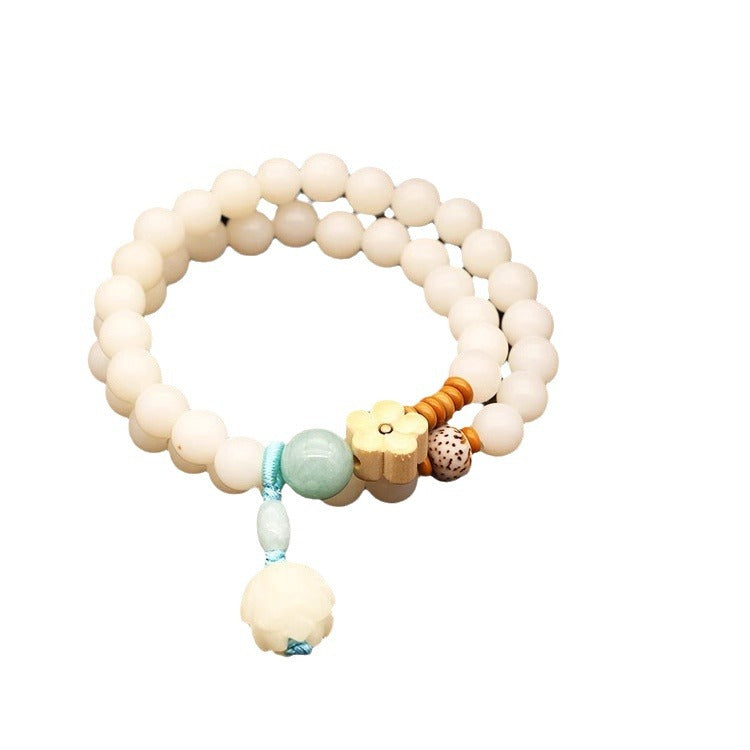 Luxury White Jade Bodhi Root Seed Bracelets