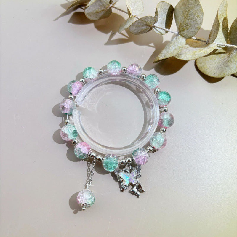 Two-color Lily White High-grade Crystal String Bracelets