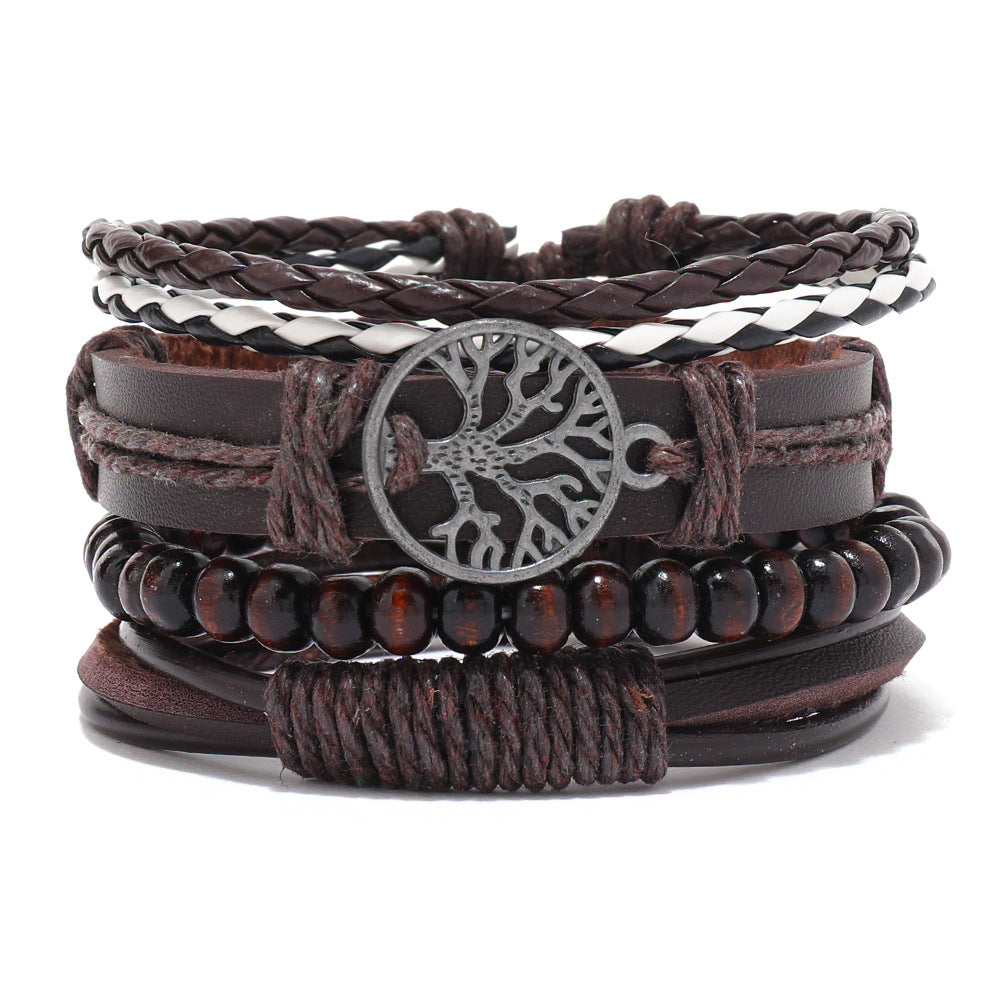 Four Combination Suit Carrying Strap Wooden Bracelets
