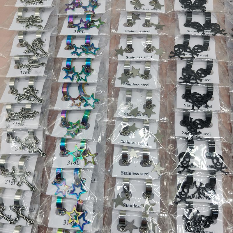 Men's Korean Style Creative Titanium Steel Single Earrings