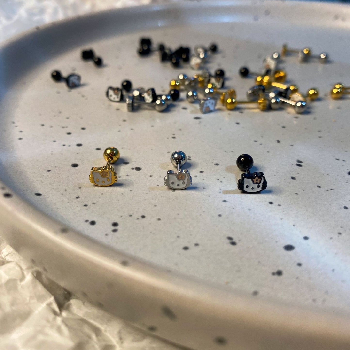 Super Cute Cat Titanium Steel Ear Earrings