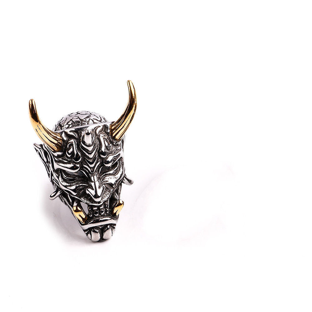 Distressed Ghost Mask Street Boys Punk Trendy Ring