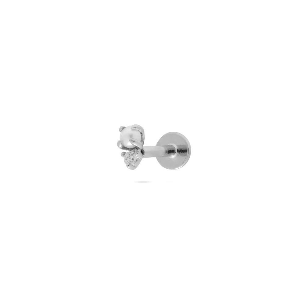 Flat Head Push Piercing Thread Cartilage Earrings