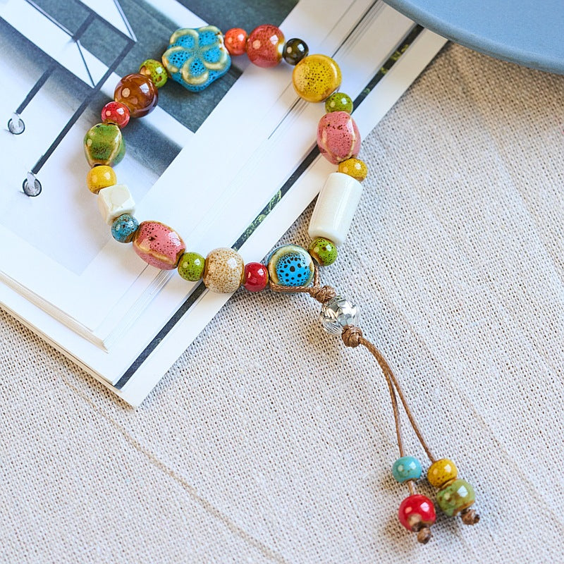 Women's Ceramic Ornament Ethnic Style High Sense Bracelets